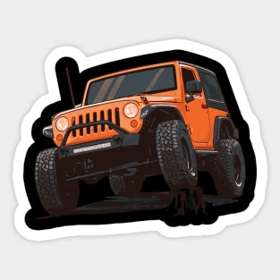 Jeep Wrangler Orange Sticker